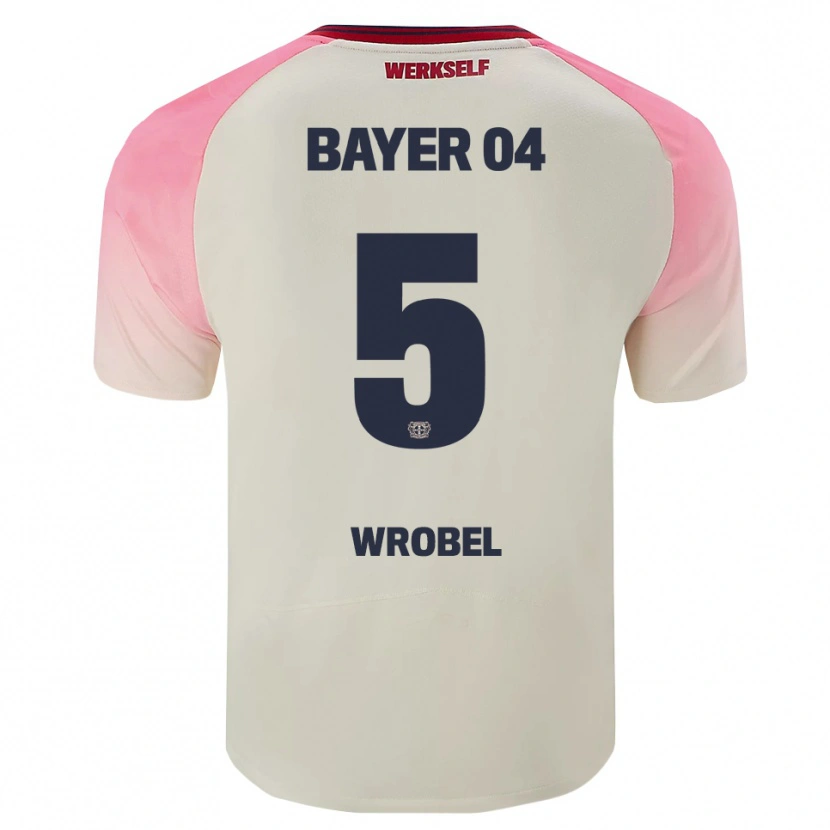 Danxen Dámské Max Wrobel #5 Růžová Špinavě Bílá Daleko Hráčské Dresy 2025/26 Dres
