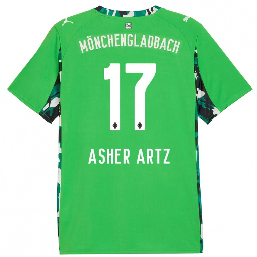 Danxen Dámské Asher Artz #17 Zelená Černá Daleko Hráčské Dresy 2025/26 Dres