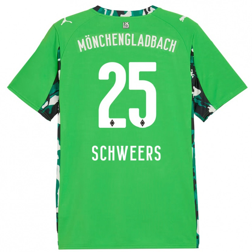 Danxen Dámské Lion Schweers #25 Zelená Černá Daleko Hráčské Dresy 2025/26 Dres