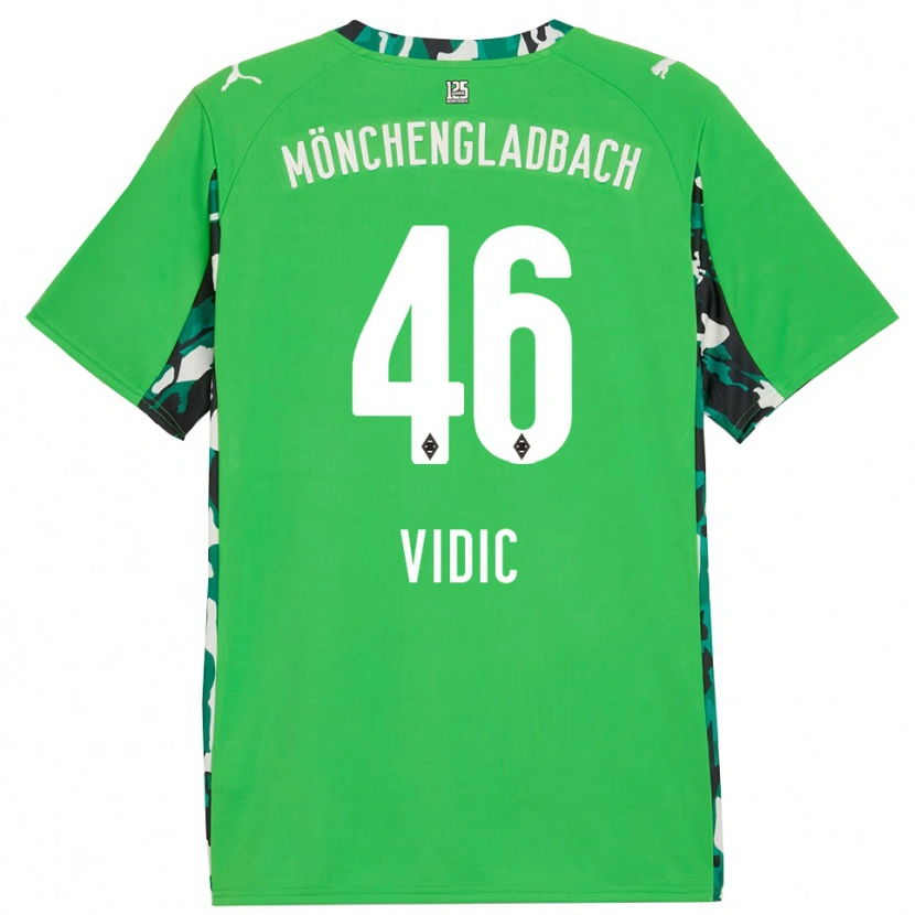 Danxen Dámské Nico Vidic #46 Zelená Černá Daleko Hráčské Dresy 2025/26 Dres
