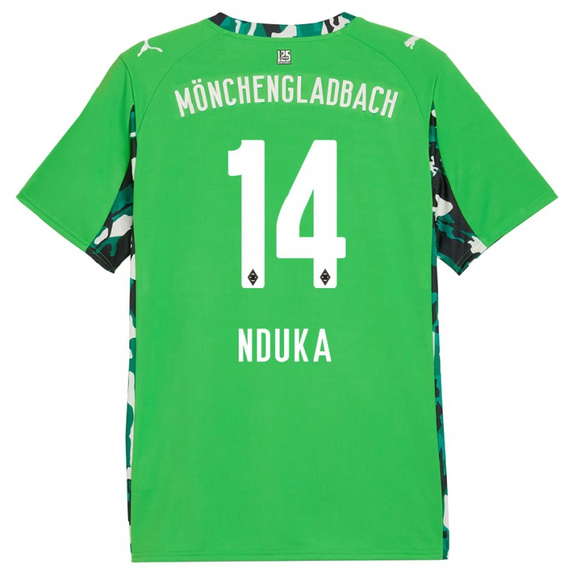 Danxen Dámské Michael Nduka #14 Zelená Černá Daleko Hráčské Dresy 2025/26 Dres