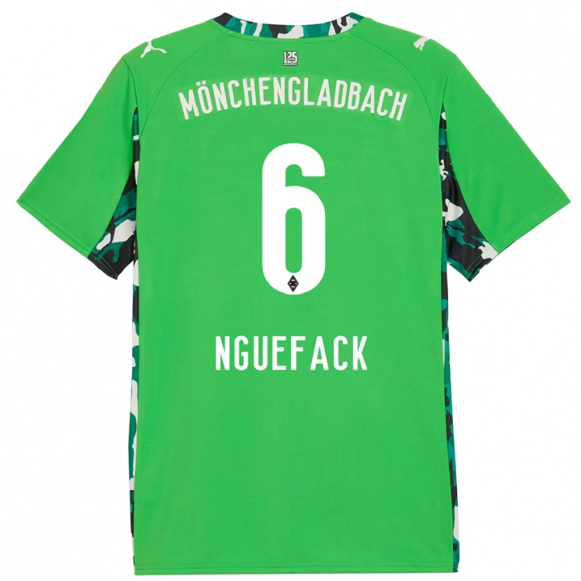 Danxen Dámské Mathieu Nguefack #6 Zelená Černá Daleko Hráčské Dresy 2025/26 Dres