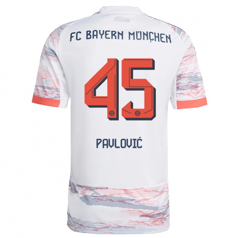 Danxen Dámské Aleksandar Pavlovic #45 Bílá Šedá Daleko Hráčské Dresy 2025/26 Dres
