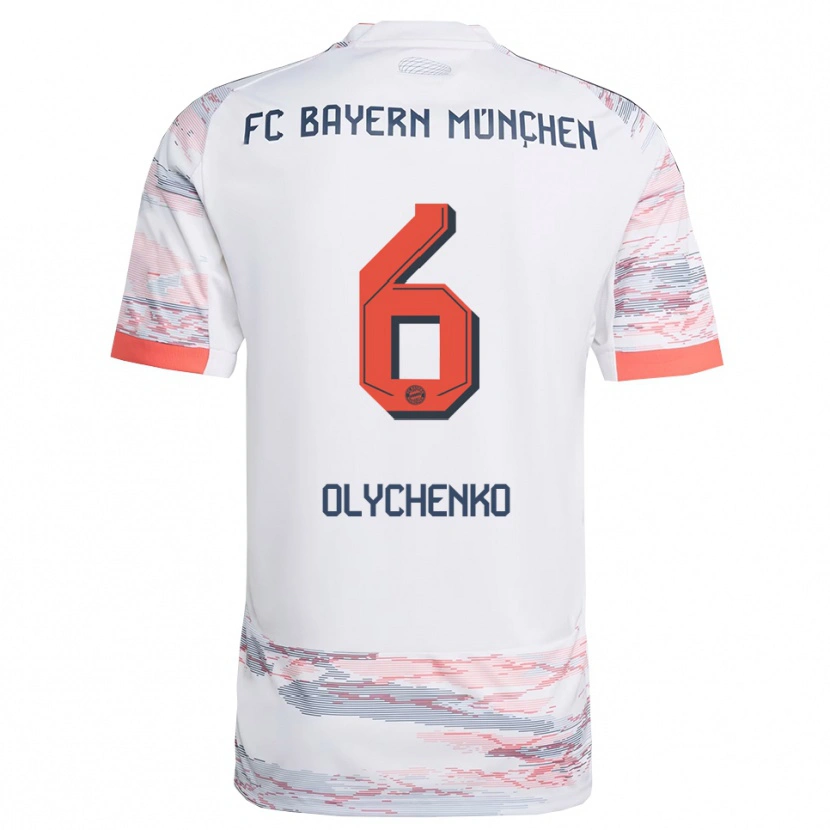 Danxen Dámské Bogdan Olychenko #6 Bílá Šedá Daleko Hráčské Dresy 2025/26 Dres