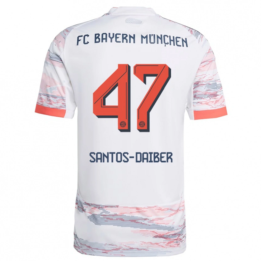 Danxen Dámské David Santos Daiber #47 Bílá Šedá Daleko Hráčské Dresy 2025/26 Dres