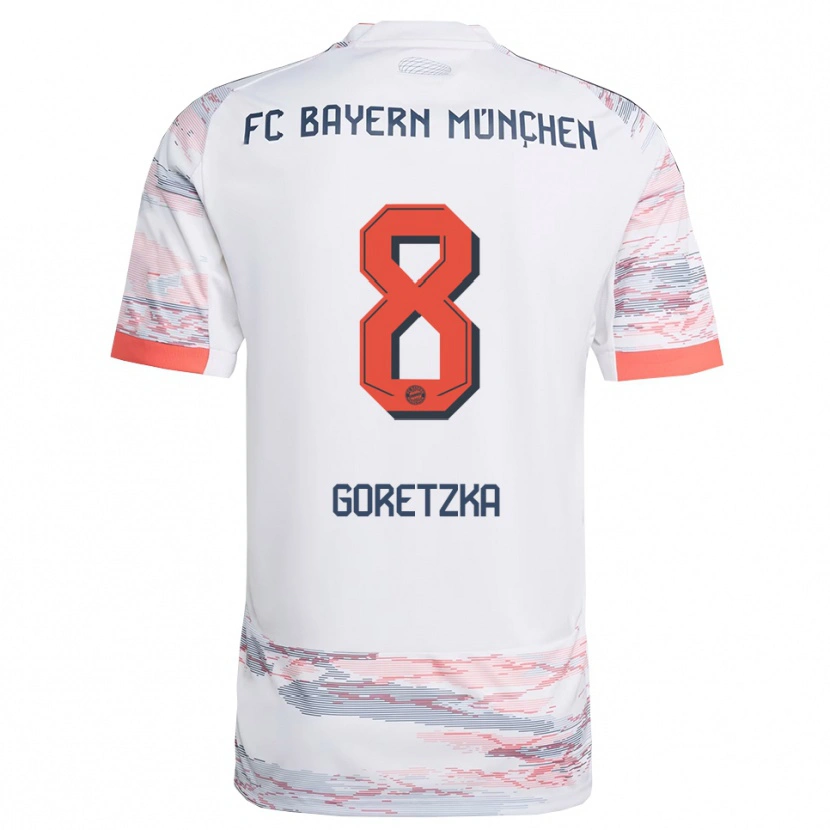 Danxen Dámské Leon Goretzka #8 Bílá Šedá Daleko Hráčské Dresy 2025/26 Dres