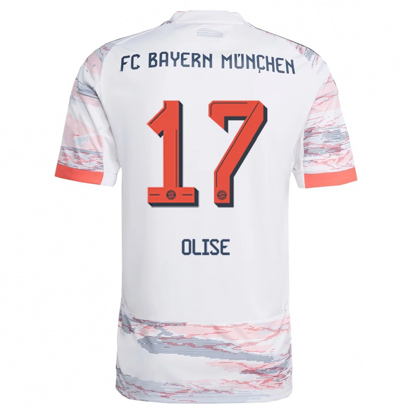 Danxen Dámské Michael Olise #17 Bílá Šedá Daleko Hráčské Dresy 2025/26 Dres
