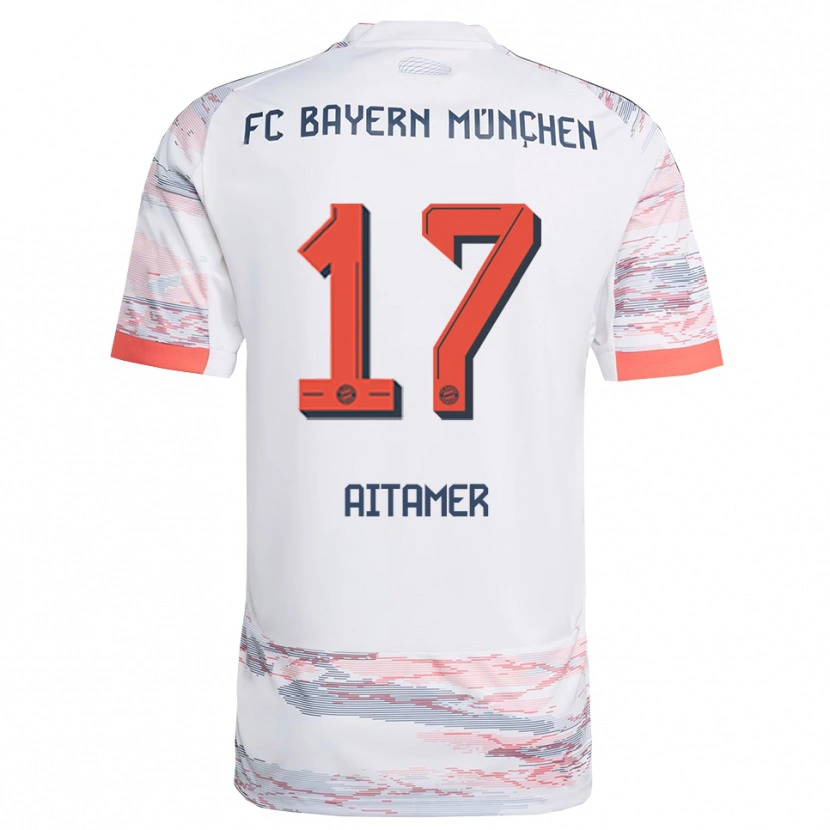 Danxen Dámské Younes Aitamer #17 Bílá Šedá Daleko Hráčské Dresy 2025/26 Dres