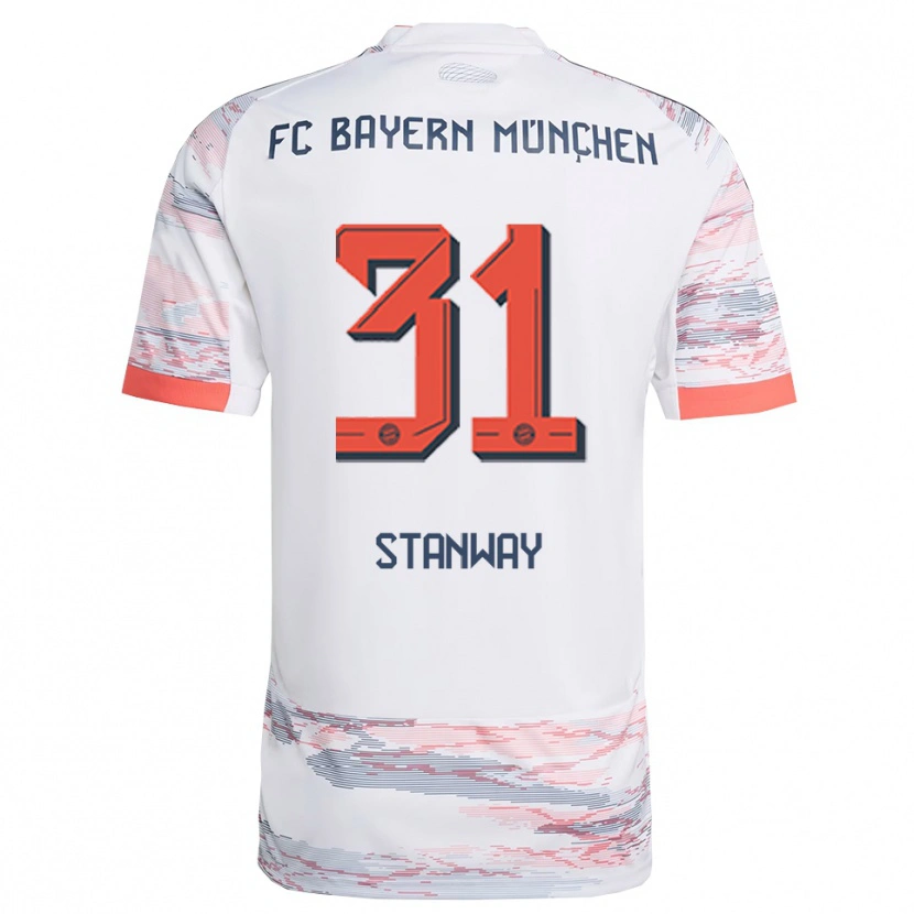 Danxen Dámské Georgia Stanway #31 Bílá Šedá Daleko Hráčské Dresy 2025/26 Dres