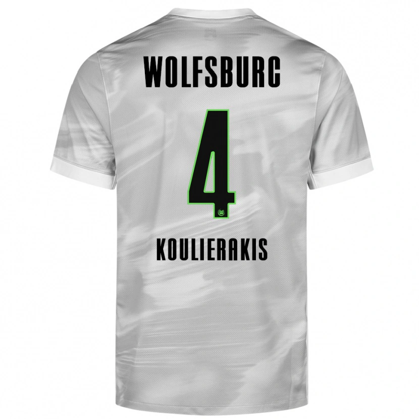 Danxen Dámské Konstantinos Koulierakis #4 Šedá Bílá Daleko Hráčské Dresy 2025/26 Dres