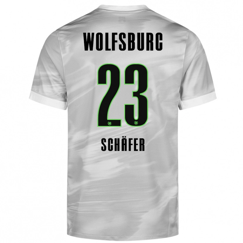 Danxen Dámské Elia Schäfer #23 Šedá Bílá Daleko Hráčské Dresy 2025/26 Dres