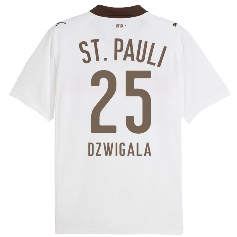Danxen Dámské Adam Dzwigala #25 Bílá Červená Daleko Hráčské Dresy 2025/26 Dres