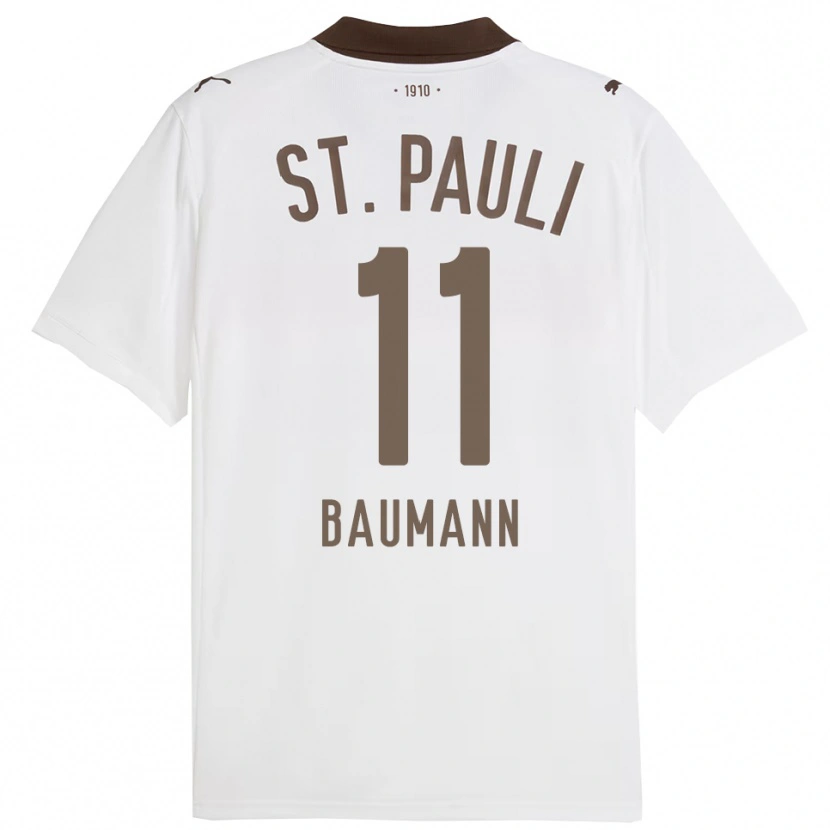Danxen Dámské Malte Baumann #11 Bílá Červená Daleko Hráčské Dresy 2025/26 Dres