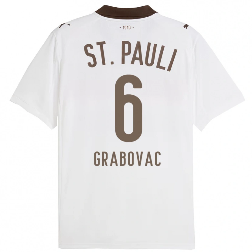 Danxen Dámské Danijel Grabovac #6 Bílá Červená Daleko Hráčské Dresy 2025/26 Dres