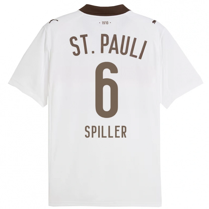 Danxen Dámské Nele Spiller #6 Bílá Červená Daleko Hráčské Dresy 2025/26 Dres