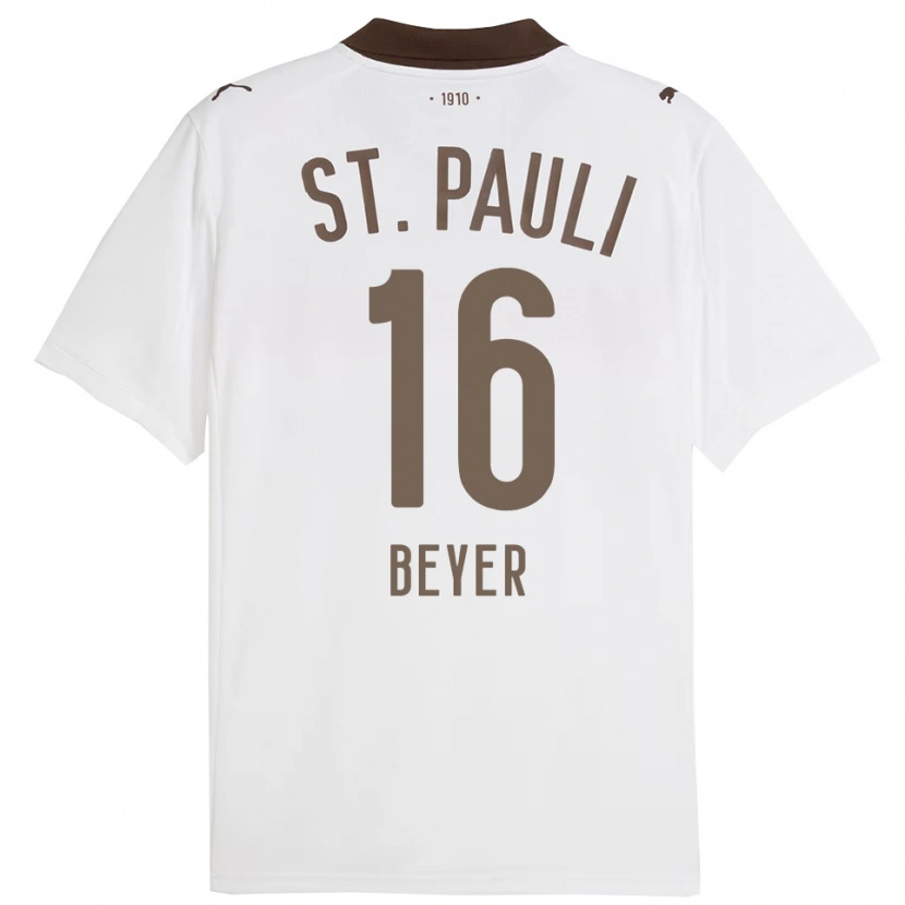 Danxen Dámské Lasse Beyer #16 Bílá Červená Daleko Hráčské Dresy 2025/26 Dres