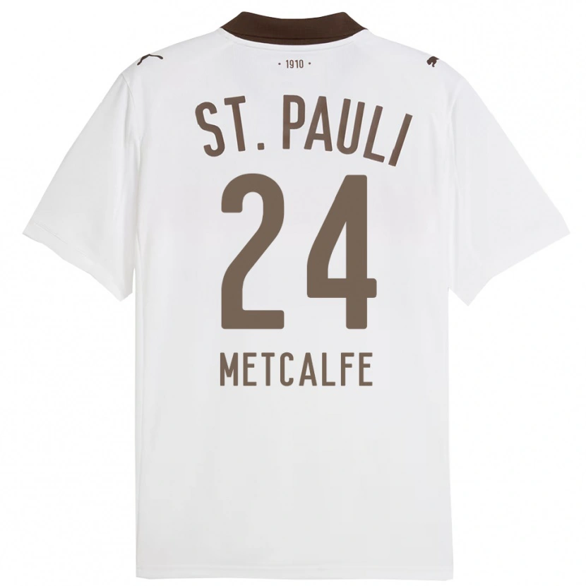 Danxen Dámské Connor Metcalfe #24 Bílá Červená Daleko Hráčské Dresy 2025/26 Dres