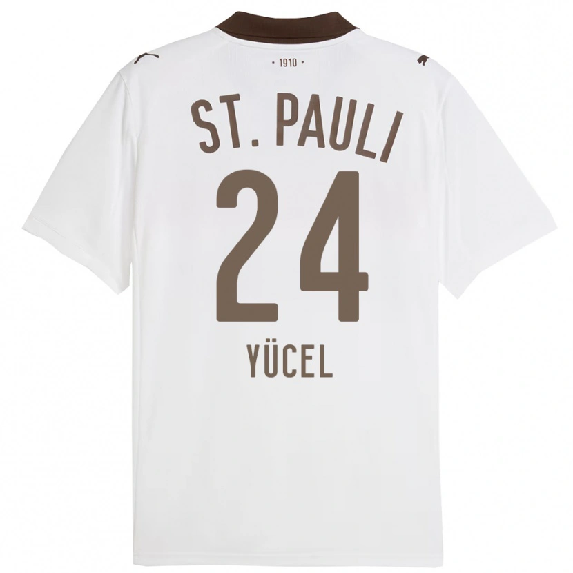 Danxen Dámské Simon Yücel #24 Bílá Červená Daleko Hráčské Dresy 2025/26 Dres