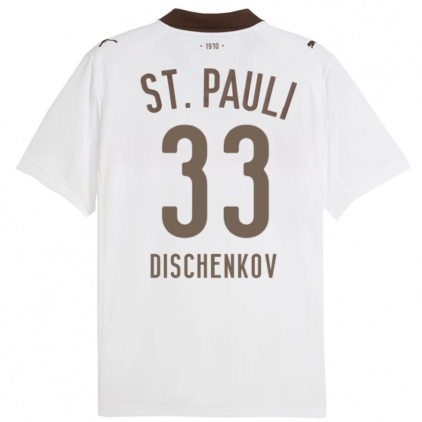 Danxen Dámské Dimitri Dischenkov #33 Bílá Červená Daleko Hráčské Dresy 2025/26 Dres