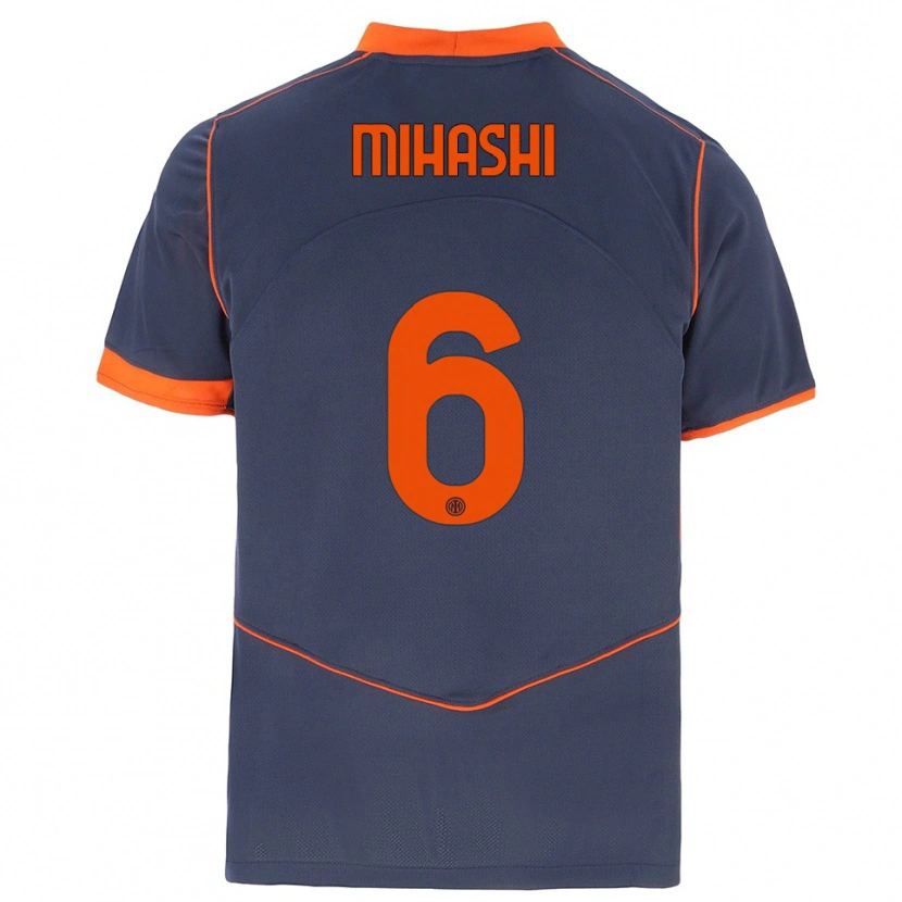 Danxen Dámské Mana Mihashi #6 Šedá Oranžová Třetí Hráčské Dresy 2025/26 Dres