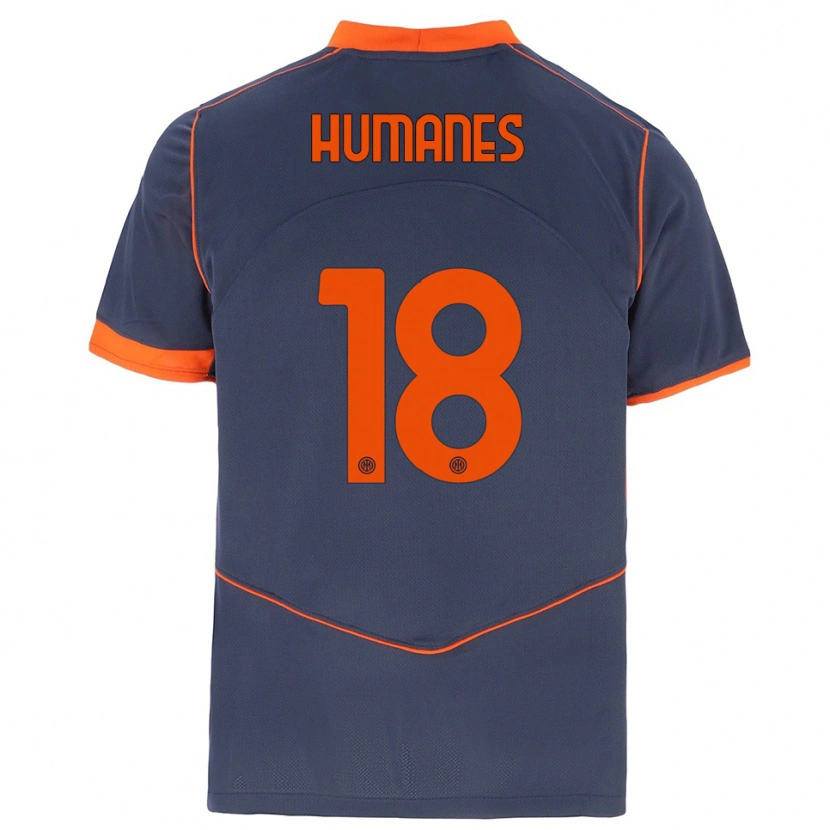 Danxen Dámské Hugo Humanes #18 Šedá Oranžová Třetí Hráčské Dresy 2025/26 Dres