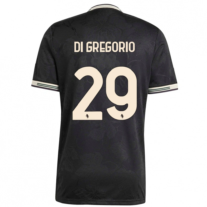 Danxen Dámské Michele Di Gregorio #29 Černá Bílá Zelená Třetí Hráčské Dresy 2025/26 Dres