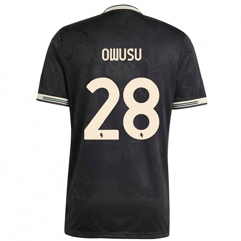 Danxen Dámské Augusto Owusu #28 Černá Bílá Zelená Třetí Hráčské Dresy 2025/26 Dres