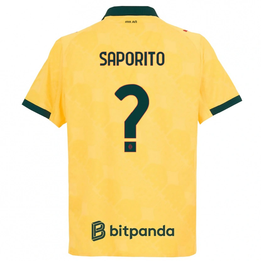 Danxen Dámské Riccardo Saporito #0 Žlutá Černá Třetí Hráčské Dresy 2025/26 Dres