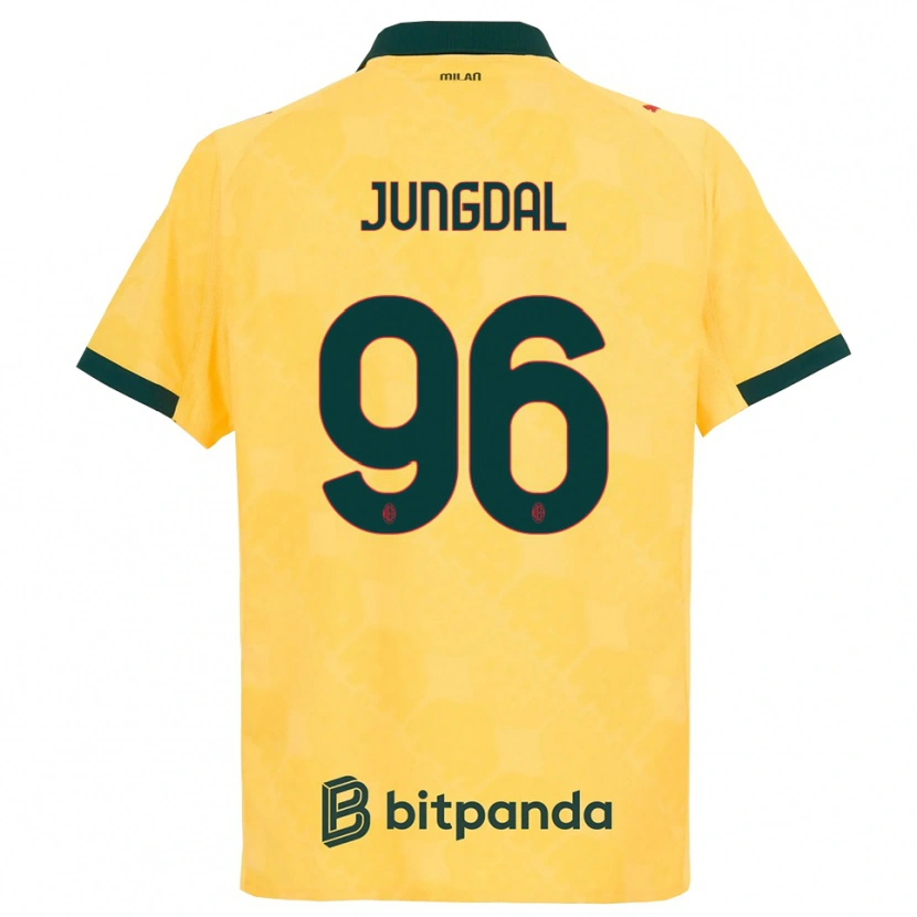 Danxen Dámské Andreas Jungdal #96 Žlutá Černá Třetí Hráčské Dresy 2025/26 Dres