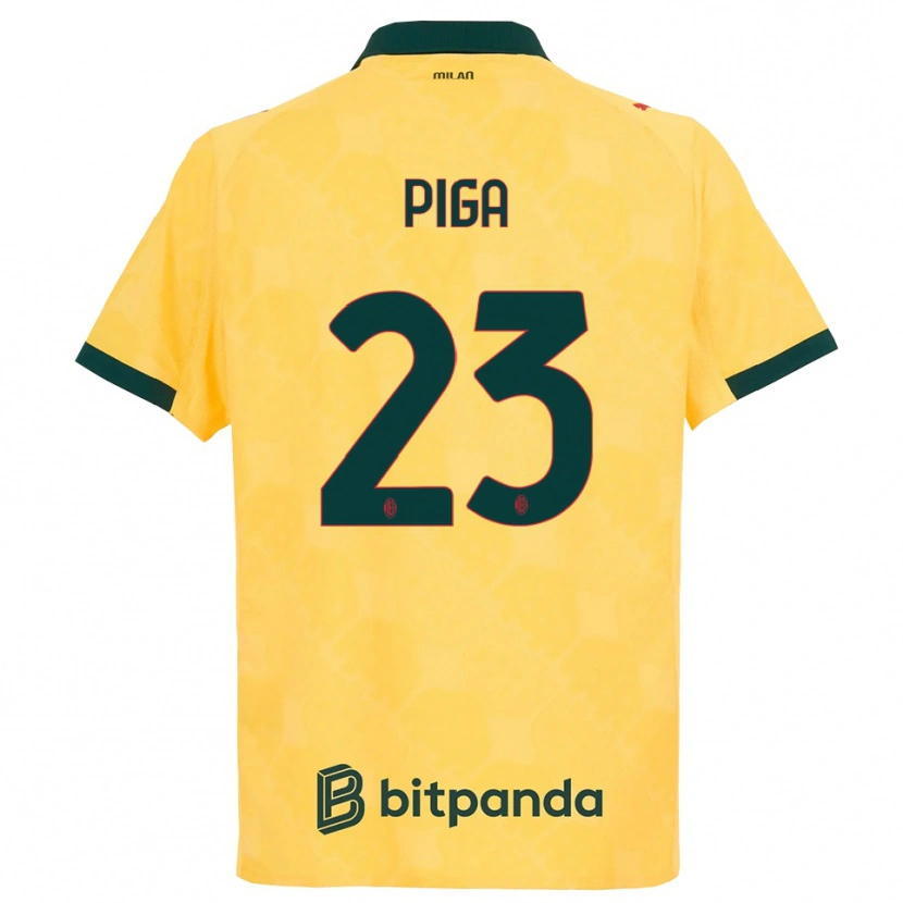Danxen Dámské Julie Piga #23 Žlutá Černá Třetí Hráčské Dresy 2025/26 Dres
