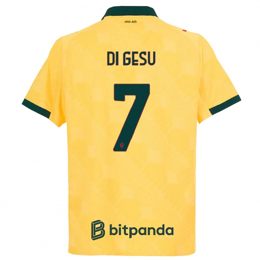 Danxen Dámské Enrico Di Gesu #7 Žlutá Černá Třetí Hráčské Dresy 2025/26 Dres
