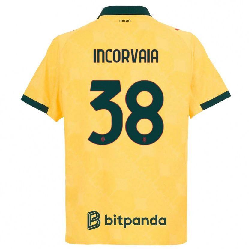 Danxen Dámské Giovanni Incorvaia #38 Žlutá Černá Třetí Hráčské Dresy 2025/26 Dres