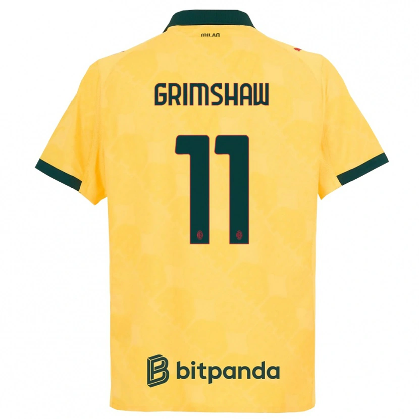 Danxen Dámské Christy Grimshaw #11 Žlutá Černá Třetí Hráčské Dresy 2025/26 Dres