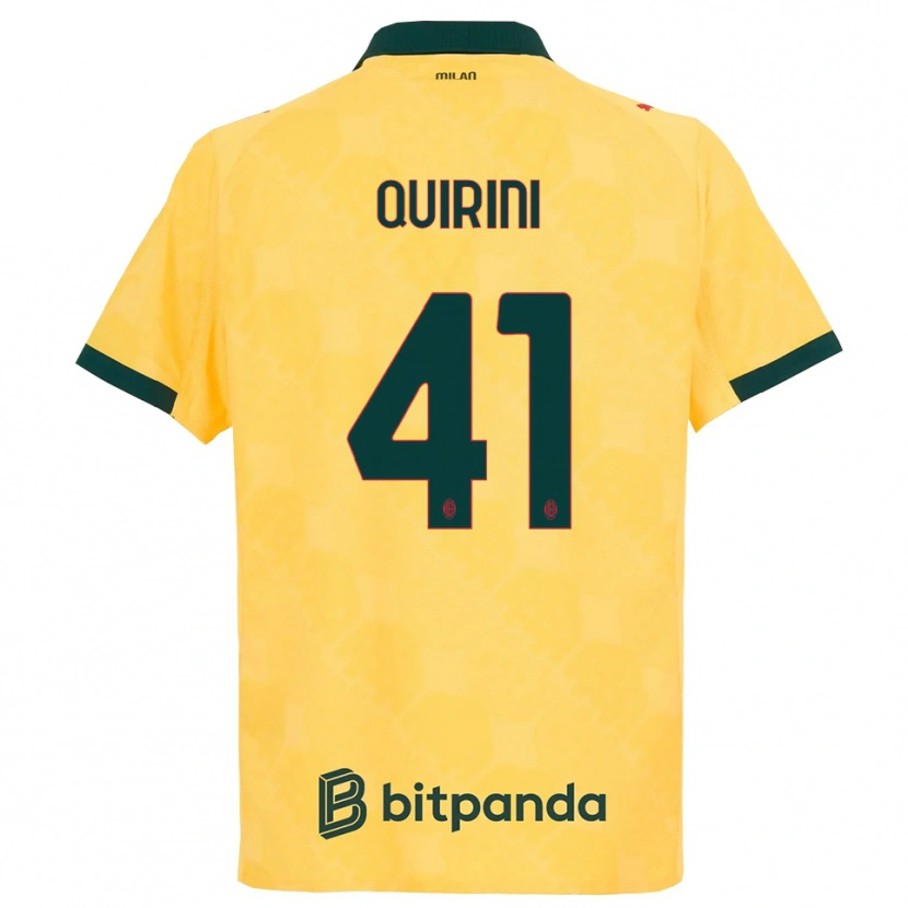 Danxen Dámské Ettore Quirini #41 Žlutá Černá Třetí Hráčské Dresy 2025/26 Dres