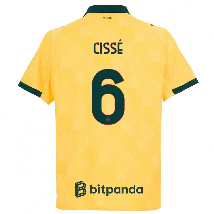 Danxen Dámské Maiga-Hamadoun Cissé #6 Žlutá Černá Třetí Hráčské Dresy 2025/26 Dres