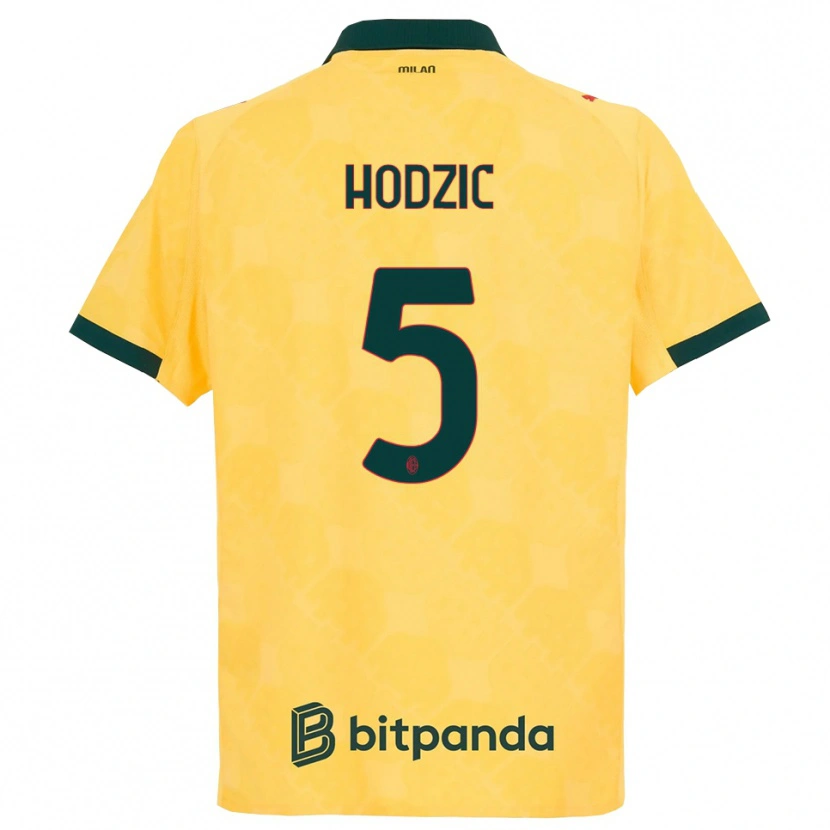 Danxen Dámské Demirel Hodzic #5 Žlutá Černá Třetí Hráčské Dresy 2025/26 Dres