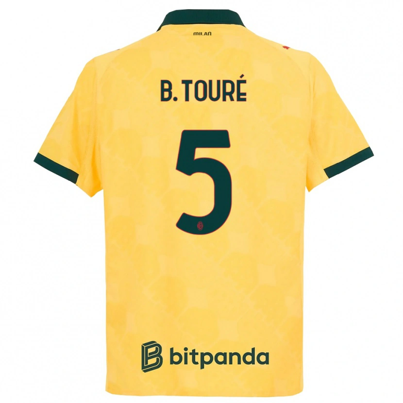 Danxen Dámské Fode Ballo-Toure #5 Žlutá Černá Třetí Hráčské Dresy 2025/26 Dres