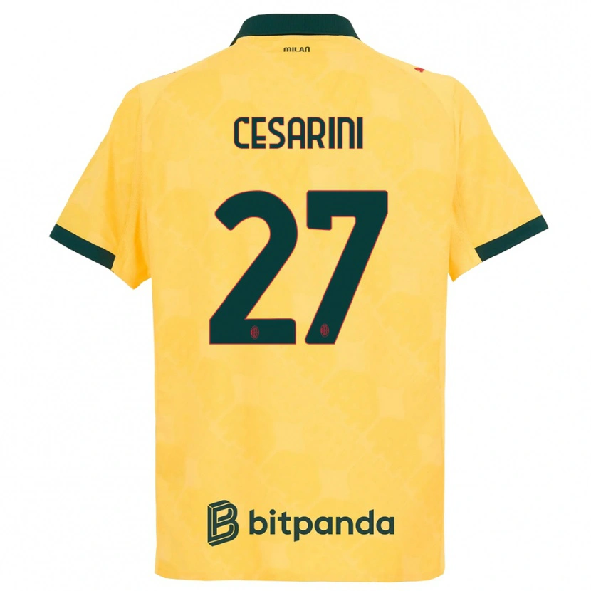 Danxen Dámské Erin Maria Patrizia Cesarini #27 Žlutá Černá Třetí Hráčské Dresy 2025/26 Dres