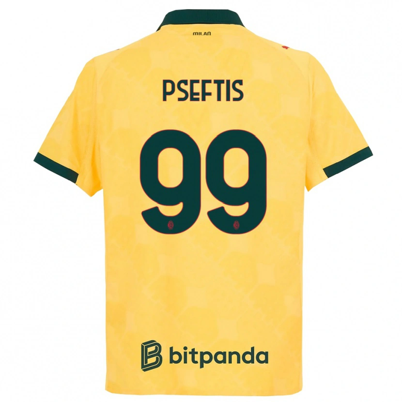 Danxen Dámské Fotios Pseftis #99 Žlutá Černá Třetí Hráčské Dresy 2025/26 Dres