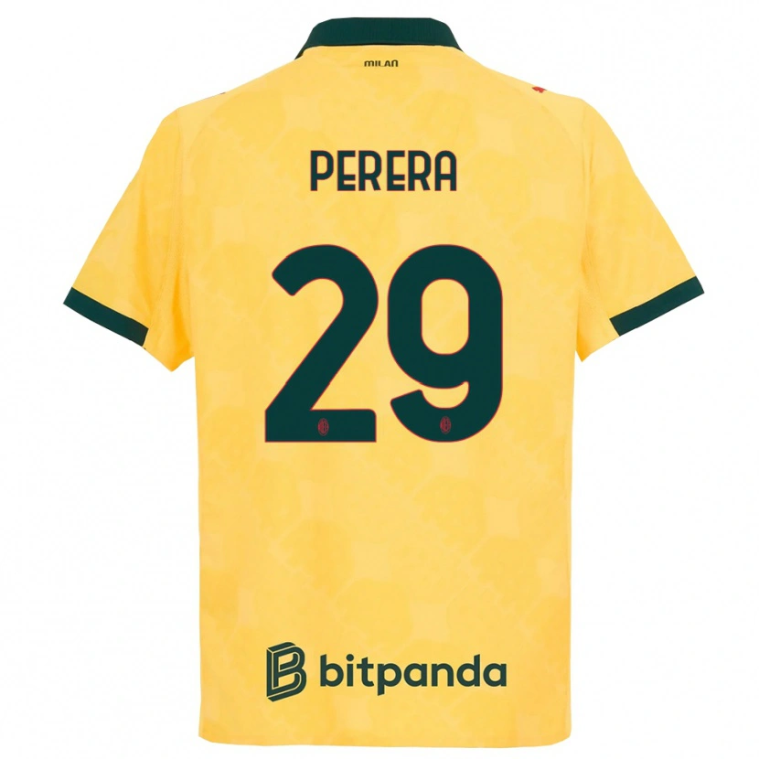 Danxen Dámské Nirash Perera #29 Žlutá Černá Třetí Hráčské Dresy 2025/26 Dres
