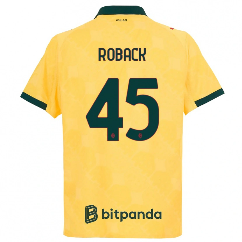 Danxen Dámské Emil Roback #45 Žlutá Černá Třetí Hráčské Dresy 2025/26 Dres