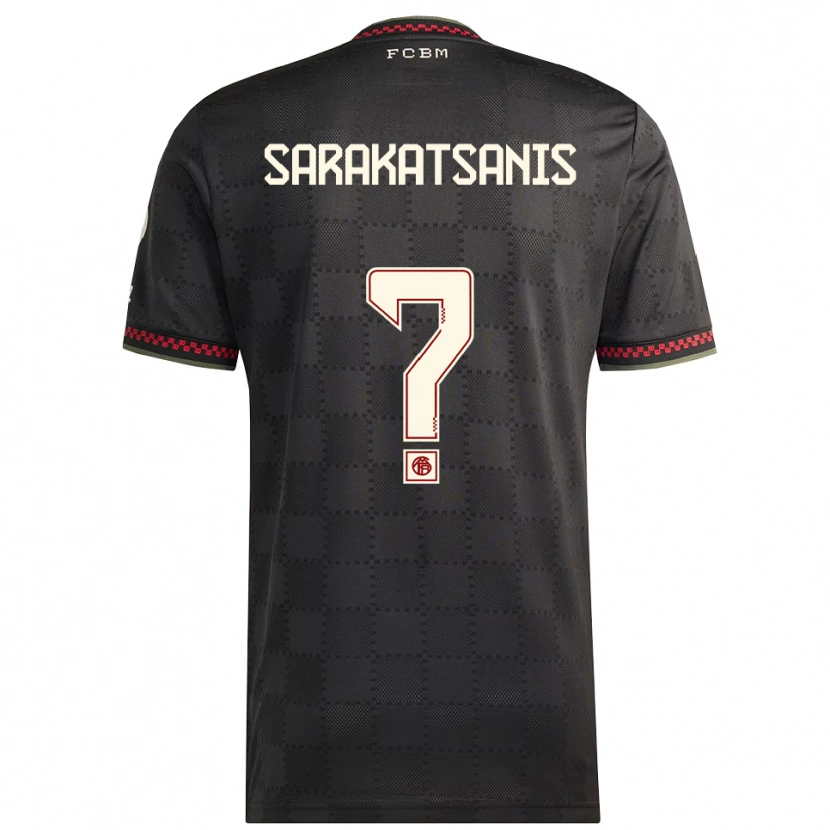 Danxen Dámské Angelos Sarakatsanis #0 Černá Bílá Třetí Hráčské Dresy 2025/26 Dres