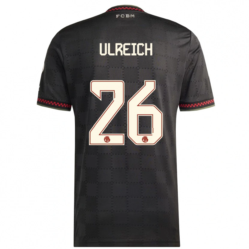 Danxen Dámské Sven Ulreich #26 Černá Bílá Třetí Hráčské Dresy 2025/26 Dres