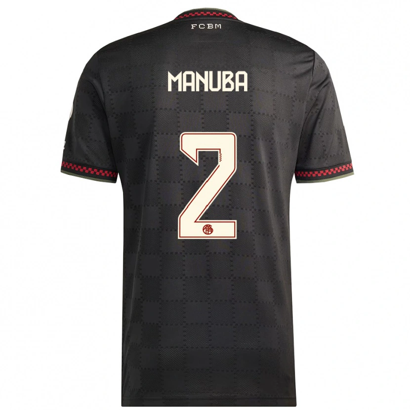 Danxen Dámské Vincent Manuba #2 Černá Bílá Třetí Hráčské Dresy 2025/26 Dres