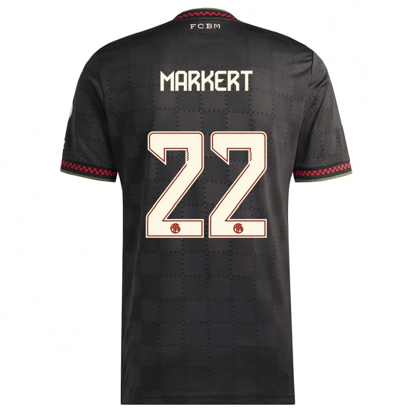 Danxen Dámské Leon Markert #22 Černá Bílá Třetí Hráčské Dresy 2025/26 Dres