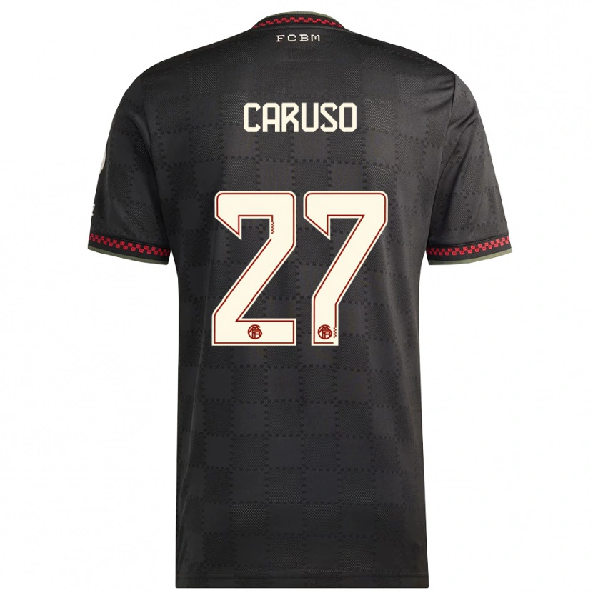 Danxen Dámské Arianna Caruso #27 Černá Bílá Třetí Hráčské Dresy 2025/26 Dres