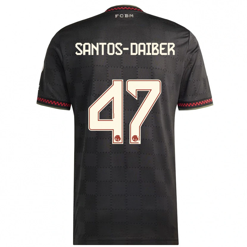 Danxen Dámské David Santos Daiber #47 Černá Bílá Třetí Hráčské Dresy 2025/26 Dres
