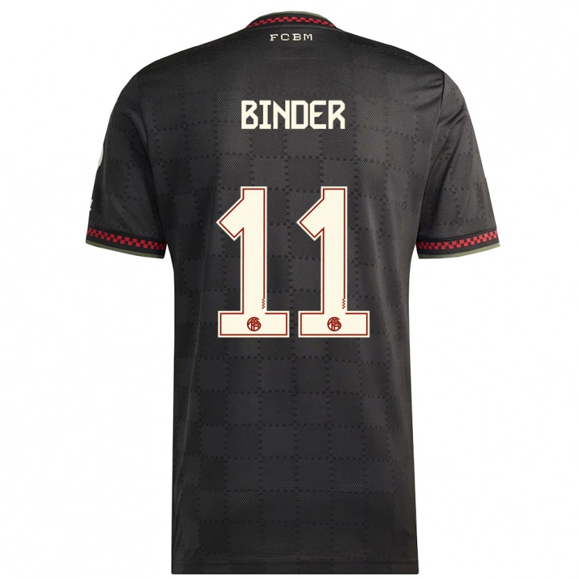 Danxen Dámské Tim Binder #11 Černá Bílá Třetí Hráčské Dresy 2025/26 Dres
