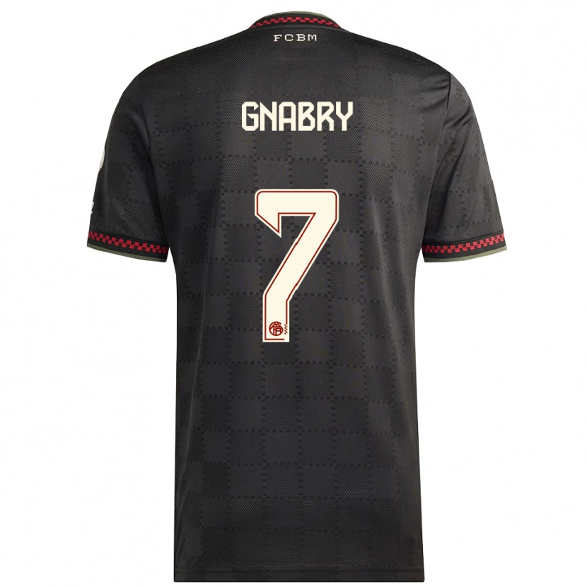 Danxen Dámské Serge Gnabry #7 Černá Bílá Třetí Hráčské Dresy 2025/26 Dres