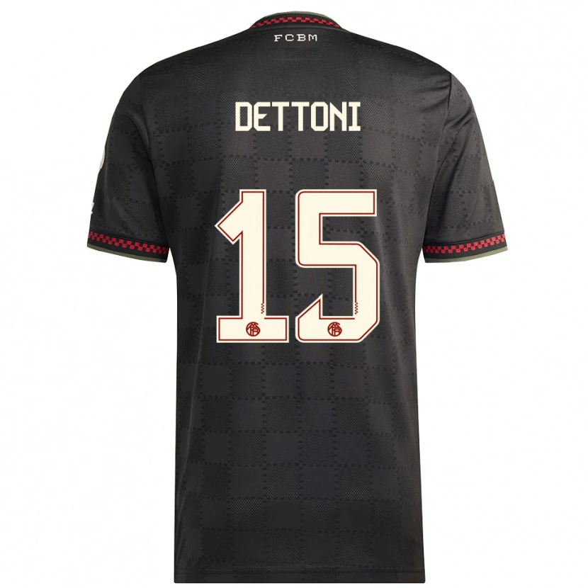 Danxen Dámské Grayson Dettoni #15 Černá Bílá Třetí Hráčské Dresy 2025/26 Dres